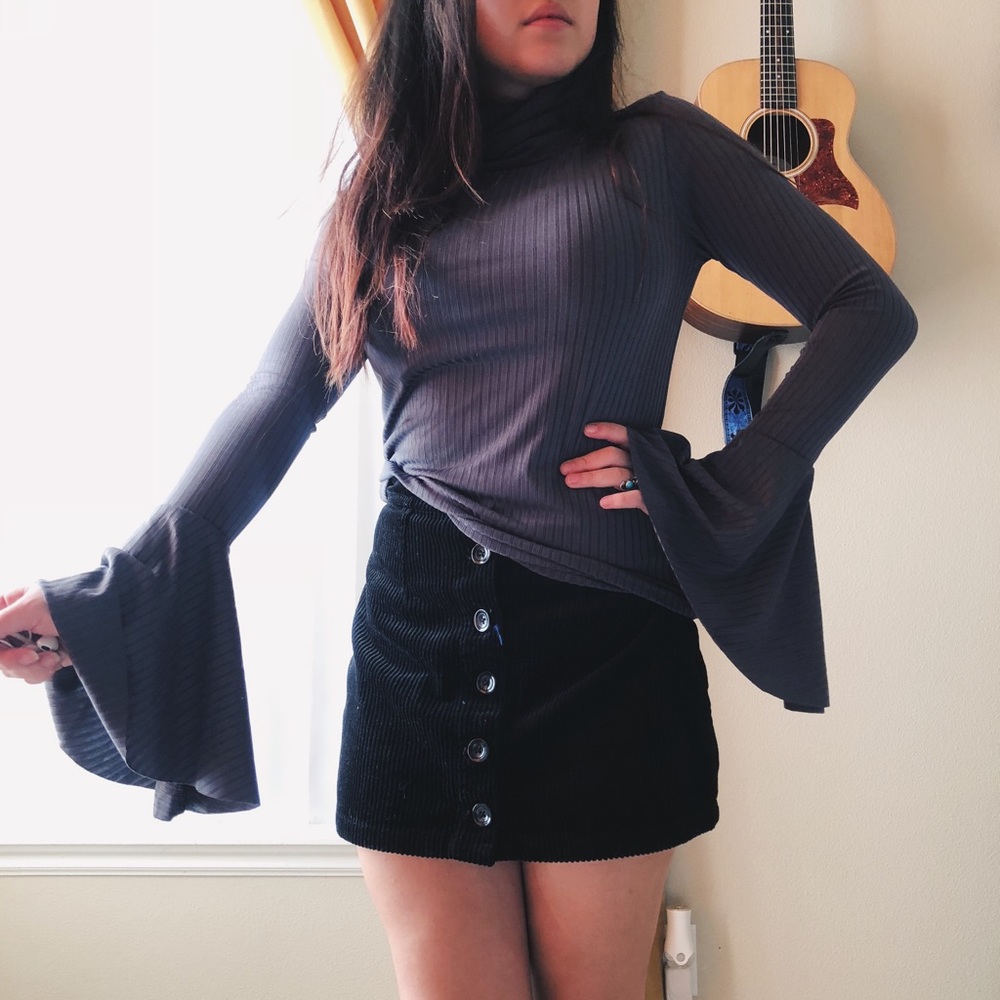 •• 3 for $25••  Nasty gal Bell Sleeve turtleneck